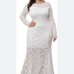 Beautiful lace full length gown.